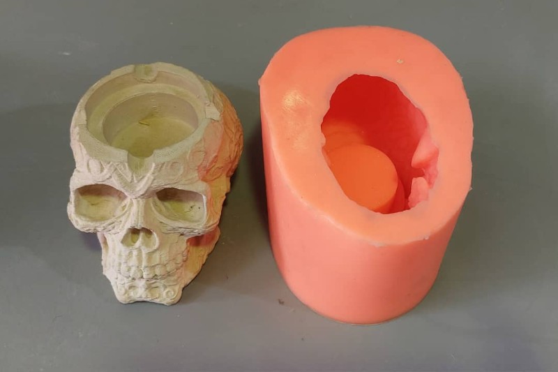 قالب سیلیکونی جای سیگار جمجمه کد 5294 تصویر قالب سیلیکونی جای سیگار جمجمه کد 5294