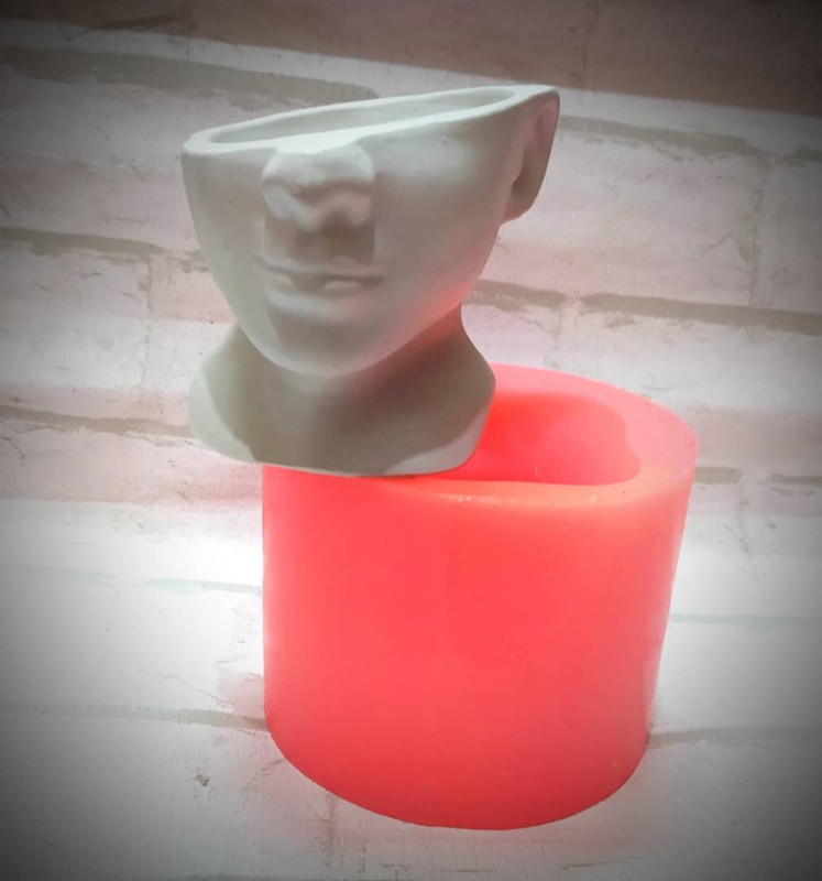 قالب سیلیکونی ظرف نیم چهره ( جای سبزه ) کد 5493 - سیلیکونی قالب سیلیکونی ظرف نیم چهره ( جای سبزه ) کد 5493 - سیلیکونی