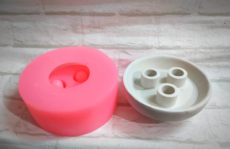 قالب سیلیکونی جای شمع ۳ شعله کد 5502 - سیلیکونی قالب سیلیکونی جای شمع ۳ شعله کد 5502 - سیلیکونی