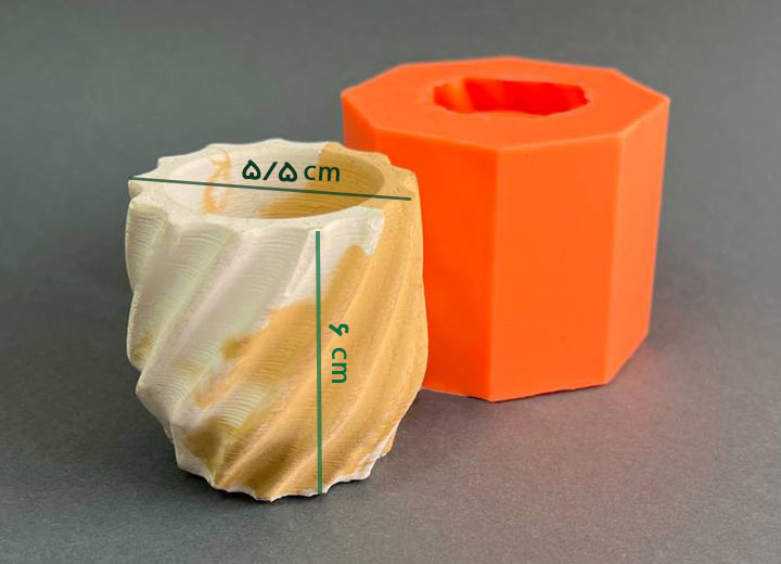 ق س گلدان مارپیچ بزرگ کد 5081 - سیلیکونی ق س گلدان مارپیچ بزرگ کد 5081 - سیلیکونی