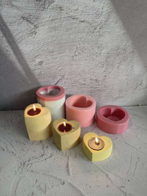 قالب سیلیکونی جای شمع قلب 3 عددی کد 5224 - شفاف - تصویر 1 قالب سیلیکونی جای شمع قلب 3 عددی کد 5224 - شفاف - تصویر 1