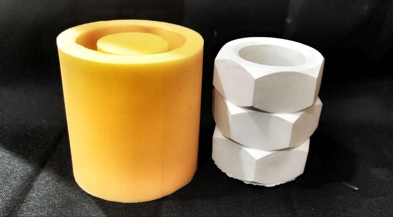 قالب سیلیکونی گلدان طرح چند ظلعی کد 5588 - سیلیکونی - تصویر 1